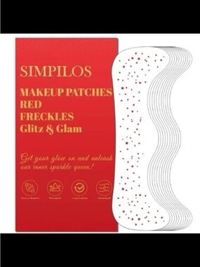 Red freckle makeup patches